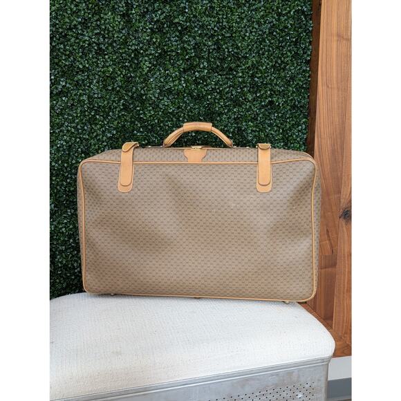 Gucci Micro GG Monogram Coated Canvas Travel Suitcase Weekender - Picture 1 of 16